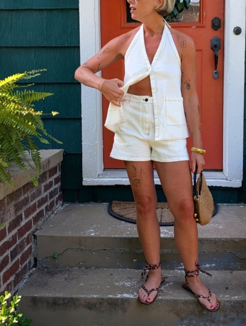 Contrasting Stitch Coordinating Set